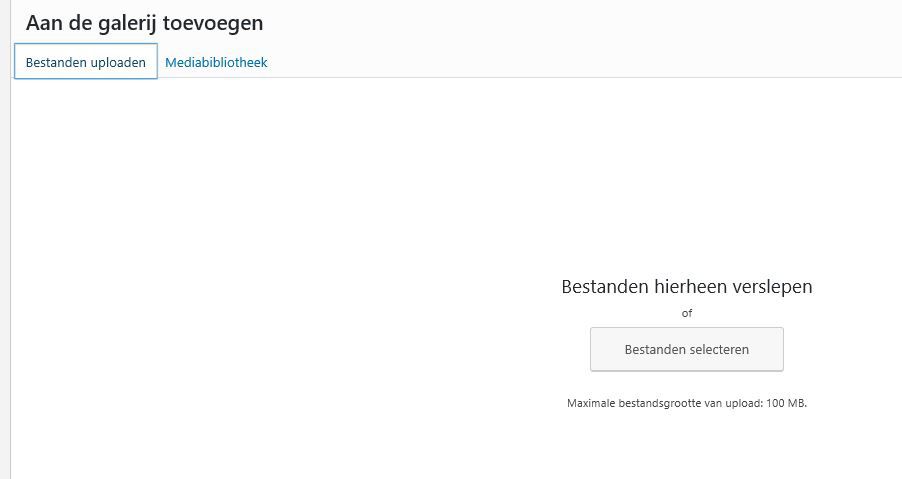 Afb. Bestanden uploaden en selecteren