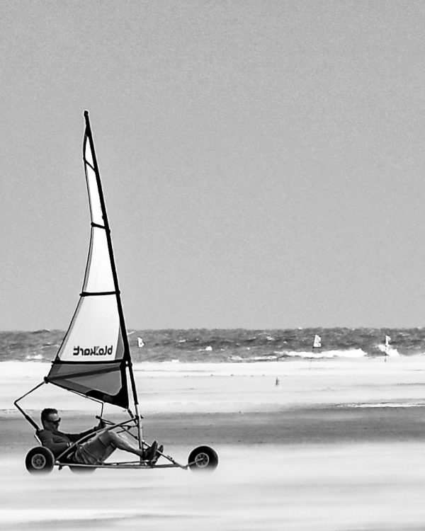 Siegfried windzeilen op het strand