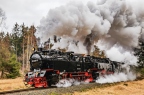 Harzer Schmalspurbahnen HSB 99 6001-4 & 99 222 bij Steuerkopf [Elend] 2 maart 2014